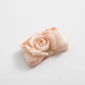 高知の珊瑚ブローチ大　薔薇G