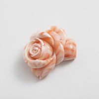 高知の珊瑚ブローチ大　薔薇I