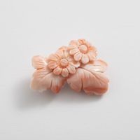 高知の珊瑚ブローチ大　小菊A