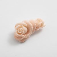 高知の珊瑚ブローチ小　薔薇K