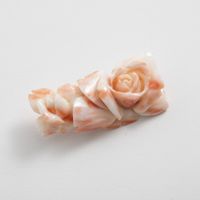 高知の珊瑚ブローチ小　薔薇M