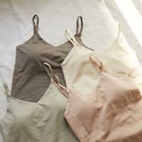 絹屋/内側シルクカップ付きリラックスキャミソール