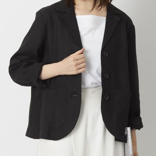 n.o.f.l/リトアニアリネン テーラードジャケット -オケージョンシーン