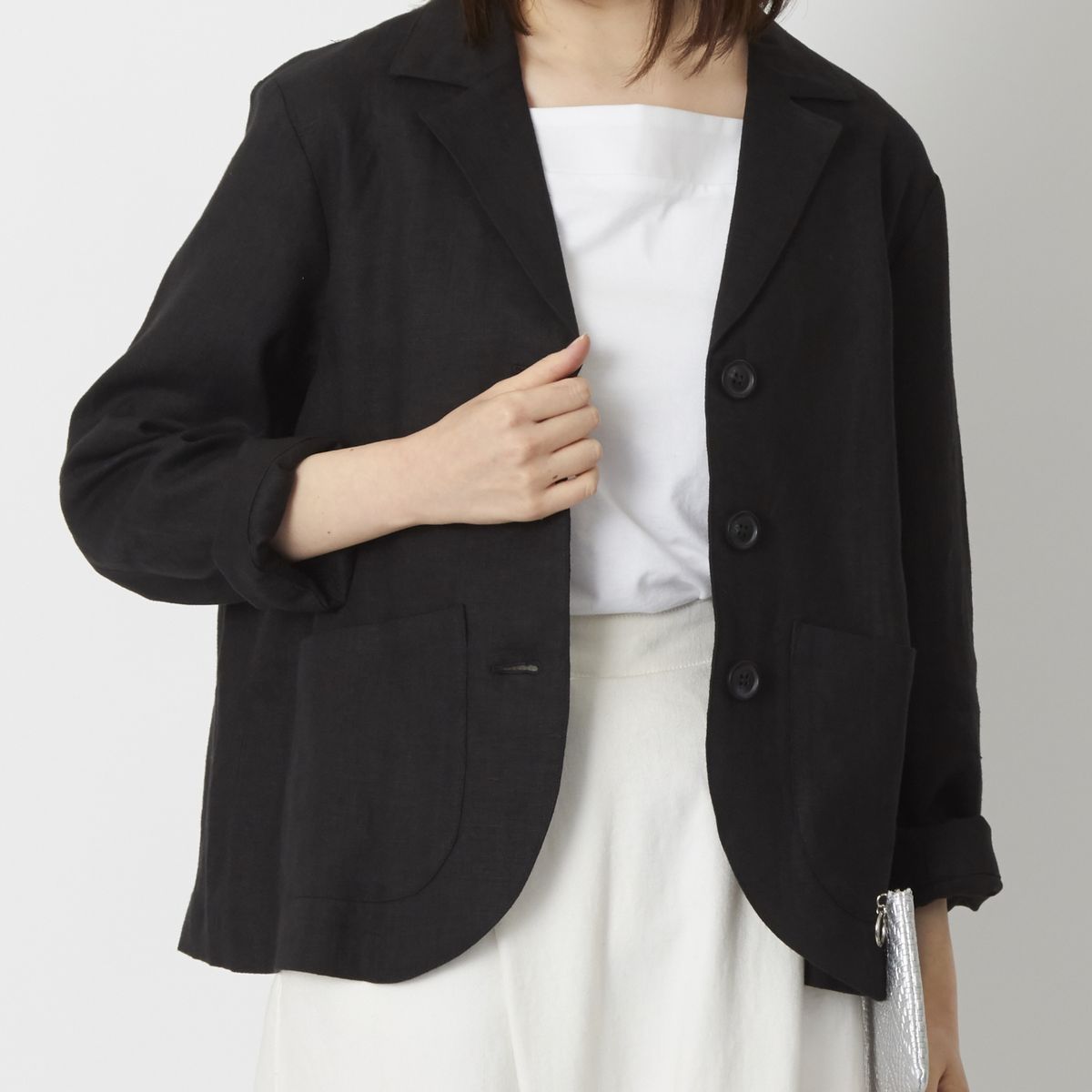 n.o.f.l/リトアニアリネン　テーラードジャケット