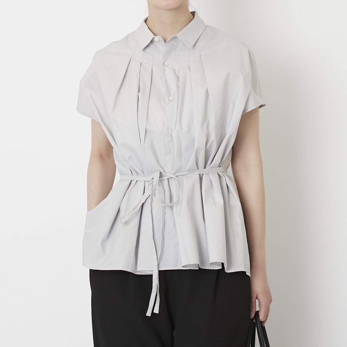 nicholson＆nicholson/ポプリン2WAYブラウス