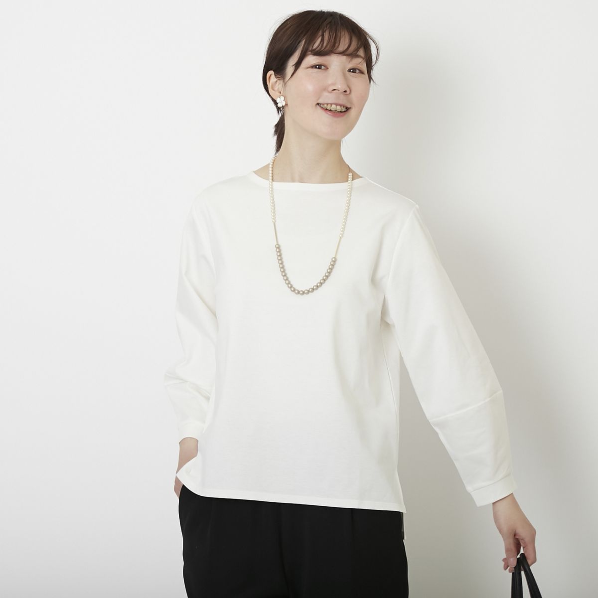 sirenemermaid/スーピマコットンランタンスリーブカットソー