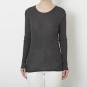 DRESS HERSELF/シルクリブクルーネックカットソー