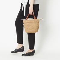 mononogu/ラフィアバケット型トート