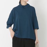 rolca/強撚5分袖オフタートル