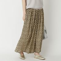 Fanaka/モノトーンプリント　クリンクルパンツ