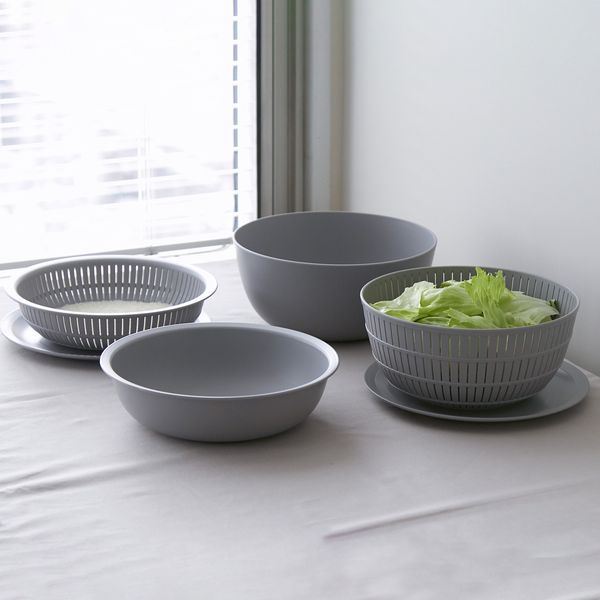 Like-it/米とぎにも使えるザルとボウル 6点セット -「研ぐ道具」でご飯