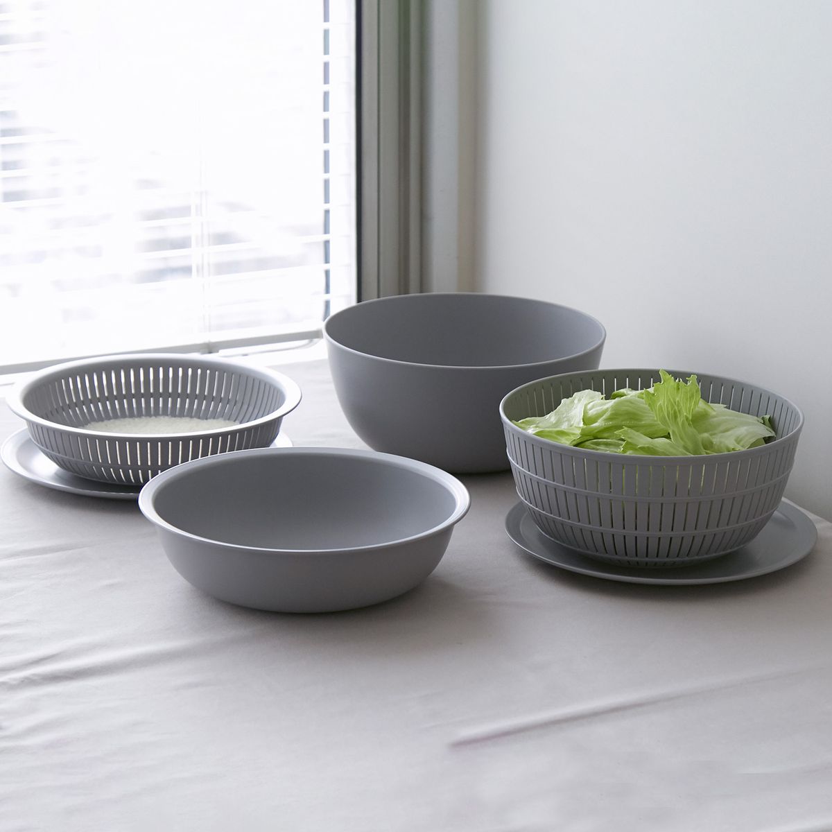 Like-it/米とぎにも使えるザルとボウル 6点セット