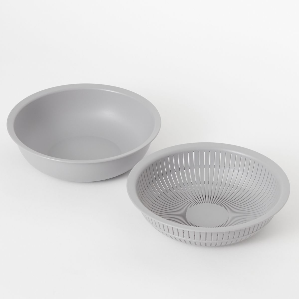 Like-it/米とぎにも使えるザルとボウル 浅型