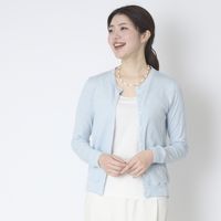 ao/なめらか天竺クルーネックカーディガン