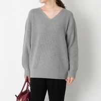 DRESS HERSELF/シルクウールVネックセーター