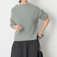 DRESS HERSELF/シルクウール ボトルネックセーター