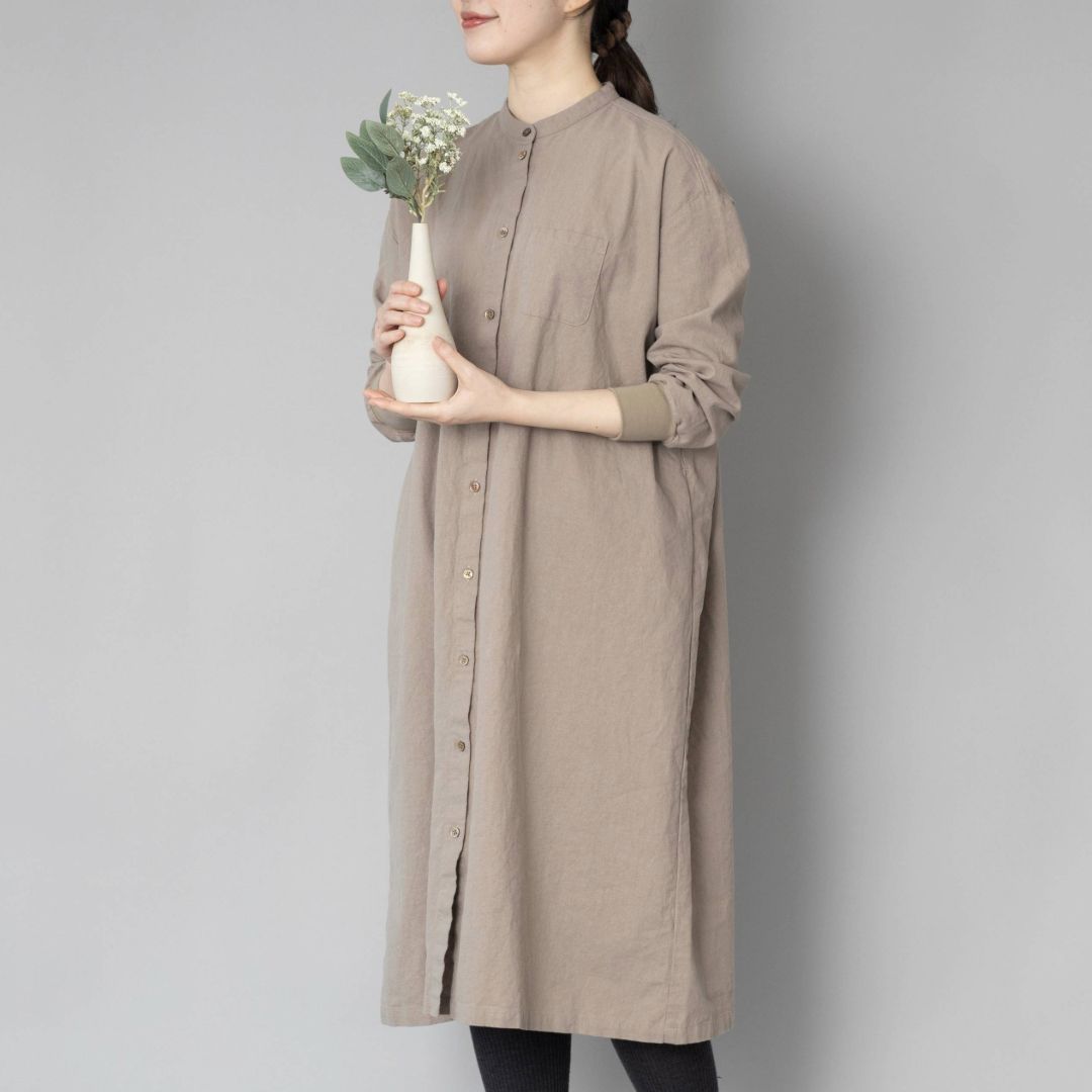 motone/コットンリネンスタンダードワンピース -透け感がなく色々な