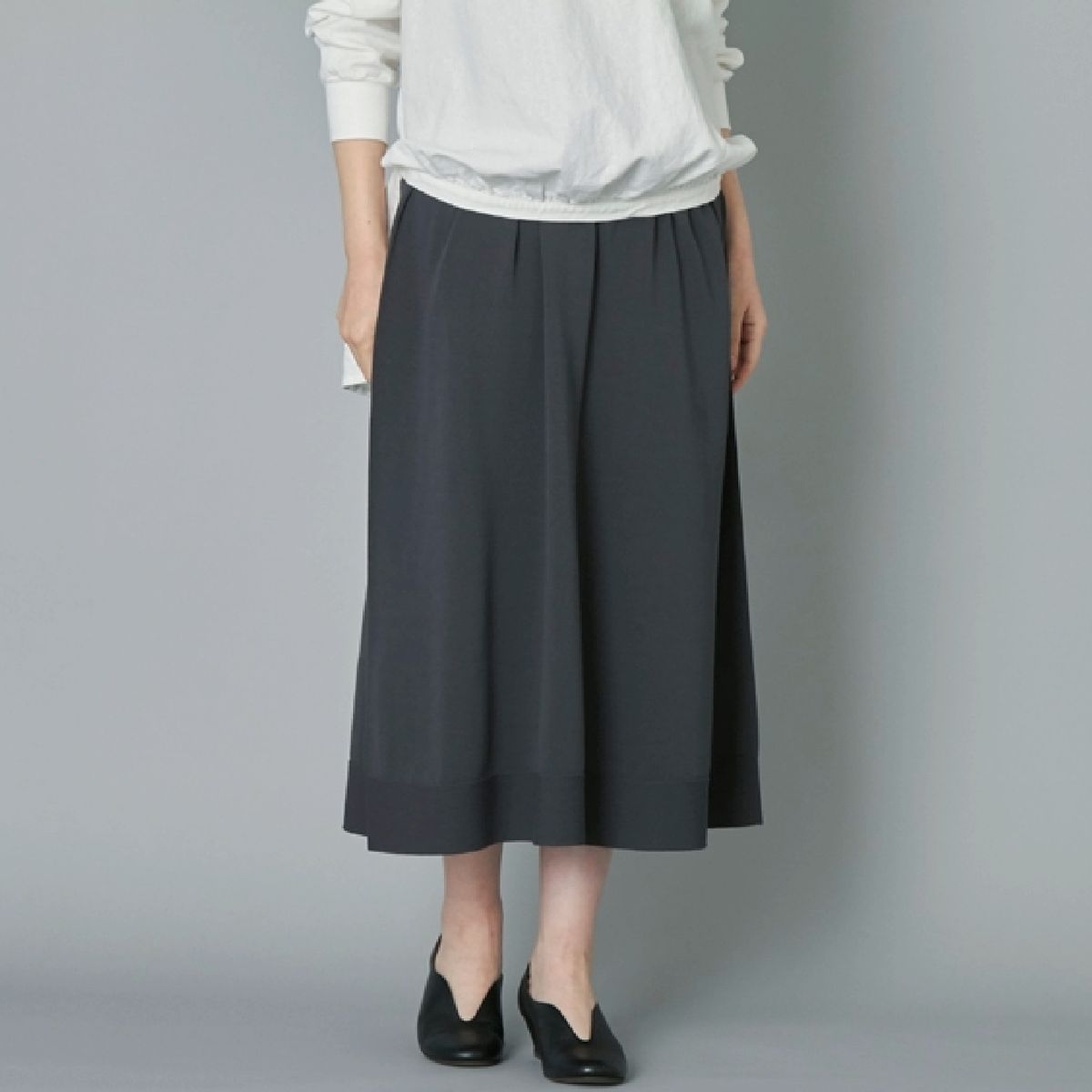 SAIFUKU/のびるニットロングスカート　ポケット無し
