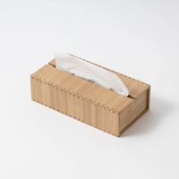 GAKUNAN/タモ柾目のティッシュケース スリット