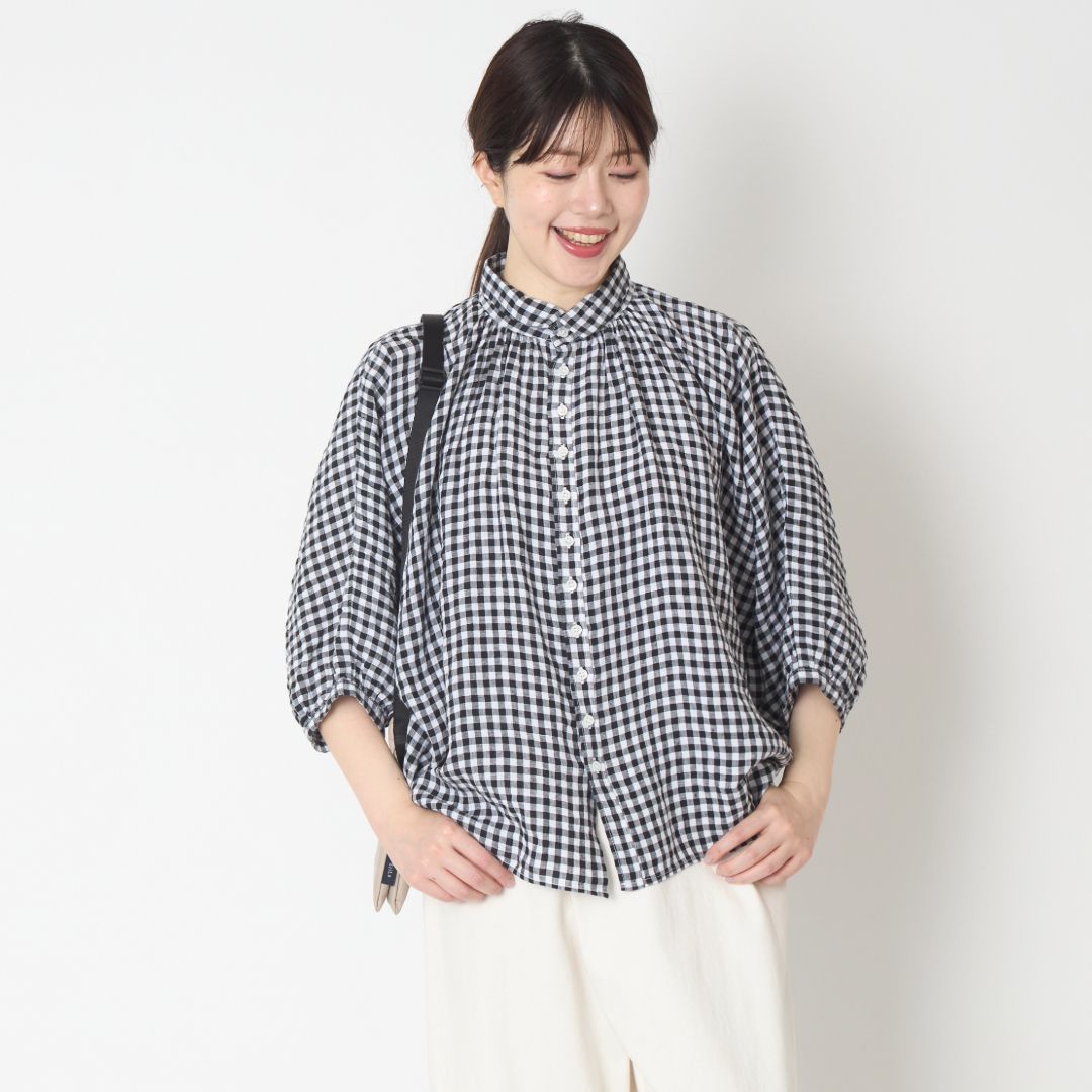 40s~ ギンガムチェックシャツ ナイロン 50s 60s 40s~ ギンガムチェックシャツ ナイロン 50s 60s 40s~ ギンガムチェック