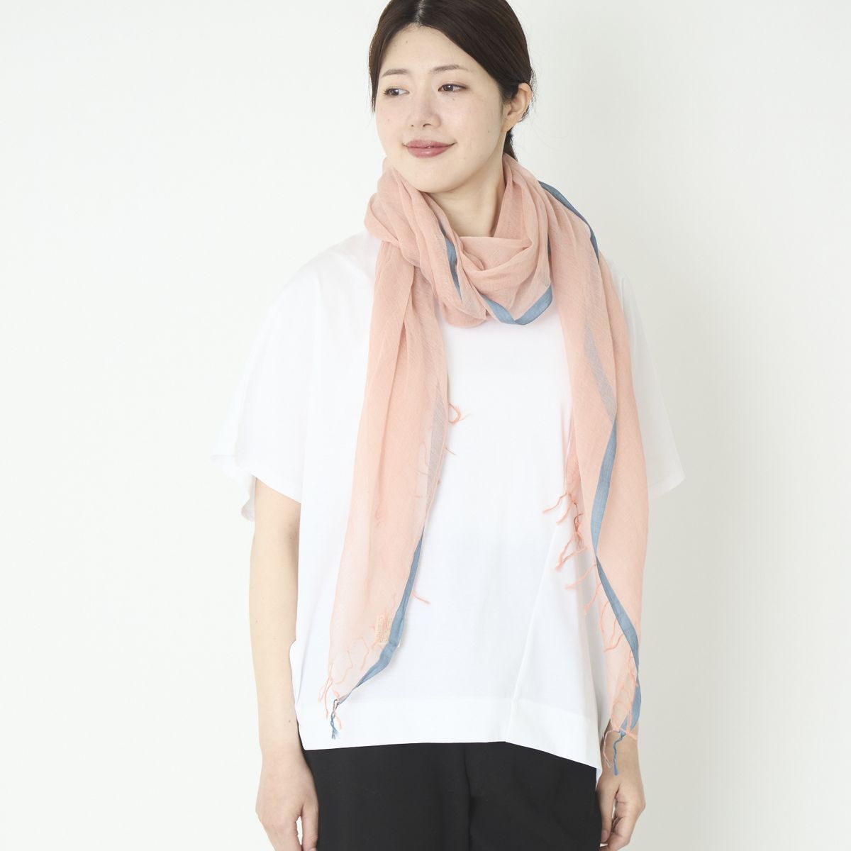 sisam/手織りオーガニックコットンふわりストール