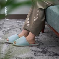 LINEN & BASIC/梨地バルキーリネンスリッパ