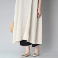 sisam/オーガニックコットンチラリ刺繍パンツ