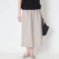 SAIFUKU/のびるニットロングスカート　麻