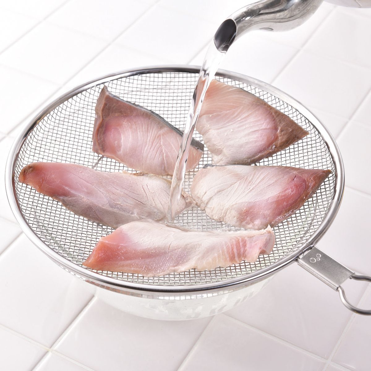 Three Snow 新越ワークス/ざる屋のステンレス盆ざる 大（27cm）