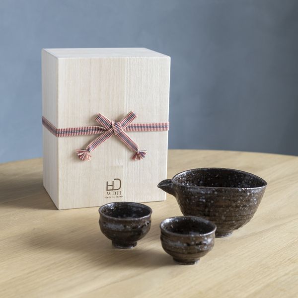 WDH/酒器 片口・ぐい呑2個セット -燗酒・冷酒どちらも美味しく楽しめる