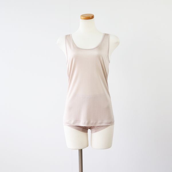 MALYNE SILK/正絹シルク100%インナー タンクトップ -締め付け感なし
