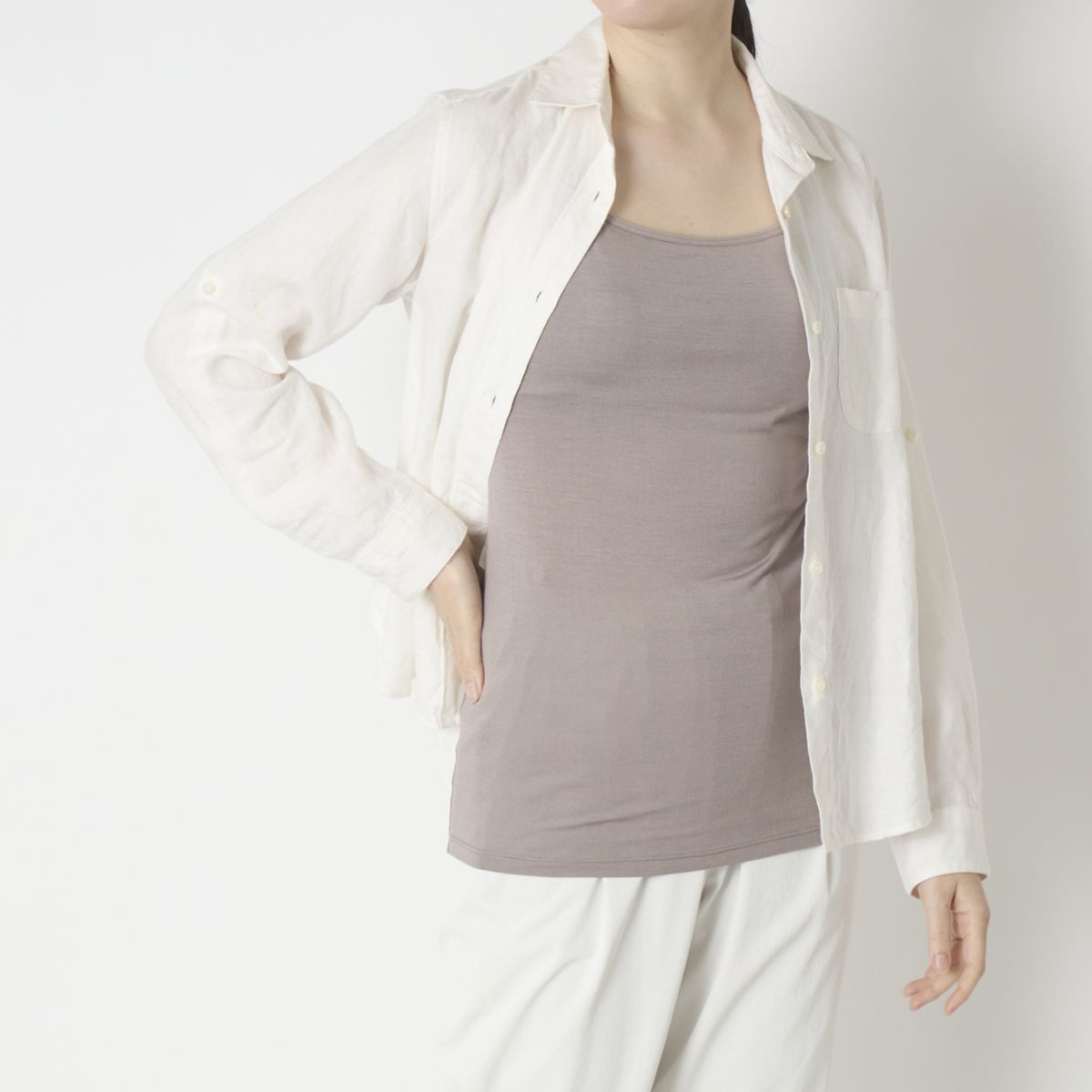 MALYNE SILK/シルク100%カップ付きキャミソール