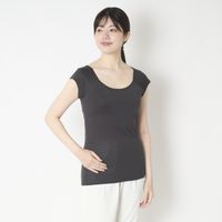 MALYNE SILK/シルク100%カップ付きフレンチ袖