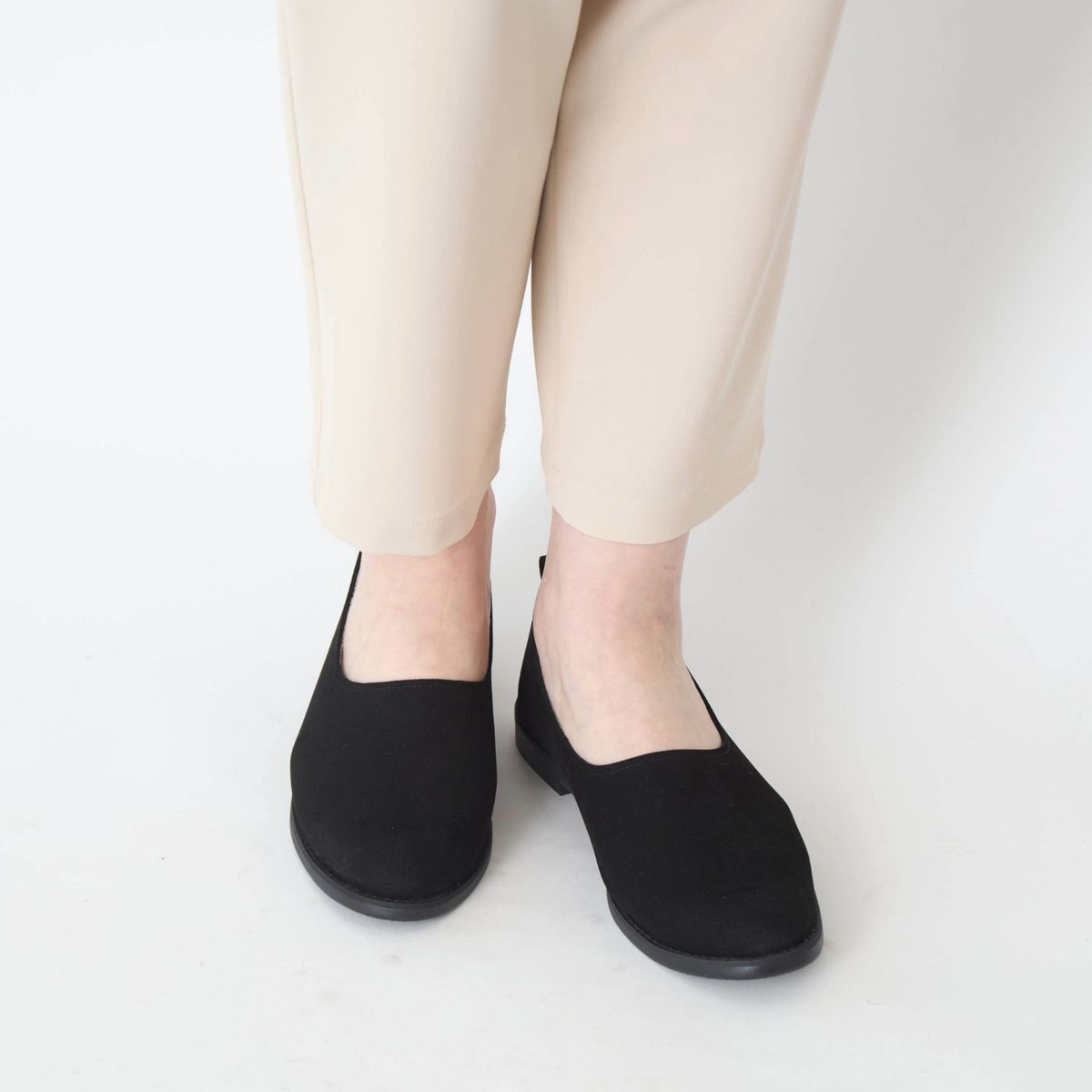 ramble dance/ヌバックレザースリッポンシューズ