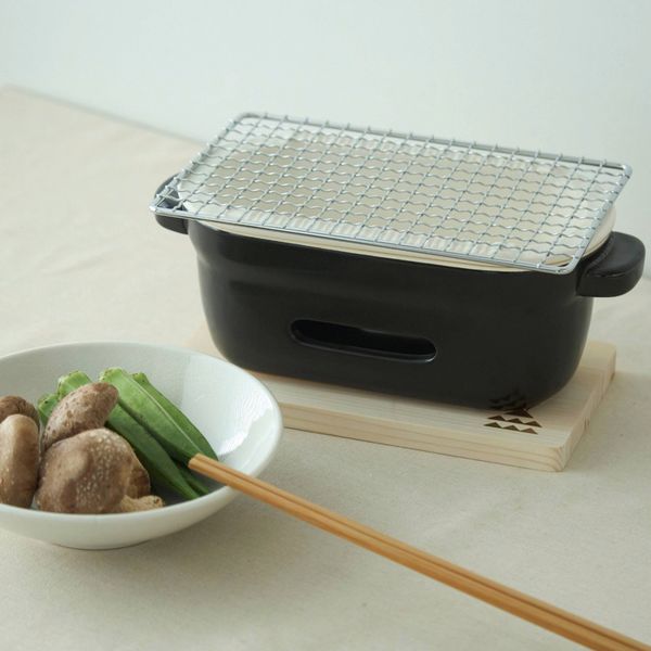 かもしか道具店/陶の炭火コンロ　角