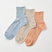 くらしきぬ/リネン＆シルク おでかけソックス