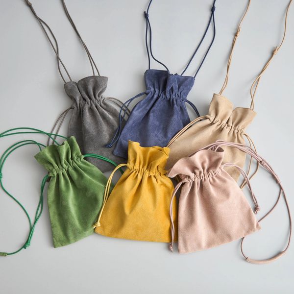 TOKYO LEATHER FACTORY/洗える革の巾着サコッシュ -キレイめの