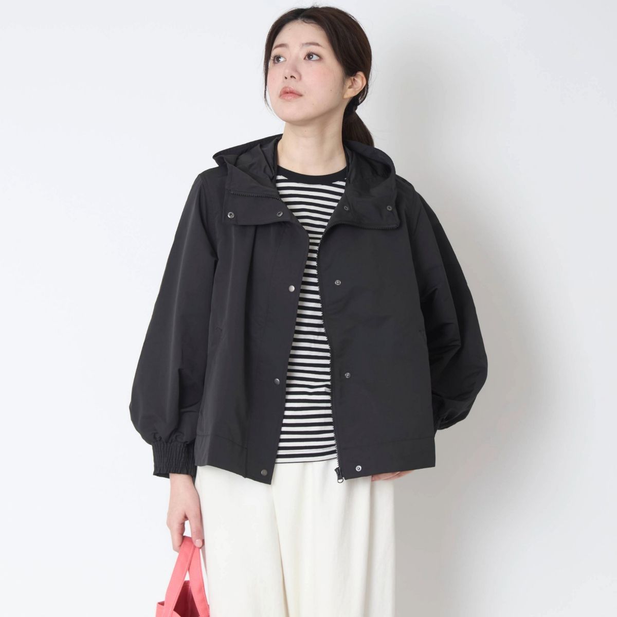 ubasoku/フード付きオープンファスナージャケット