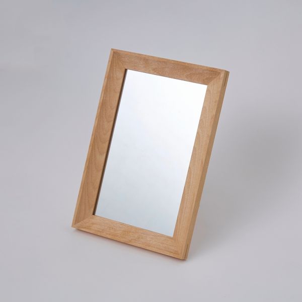 かがみ様　オーダー分1 OAK VILLAGE/卓上ミラー -4段階の角度調節ができる、額縁のような木製