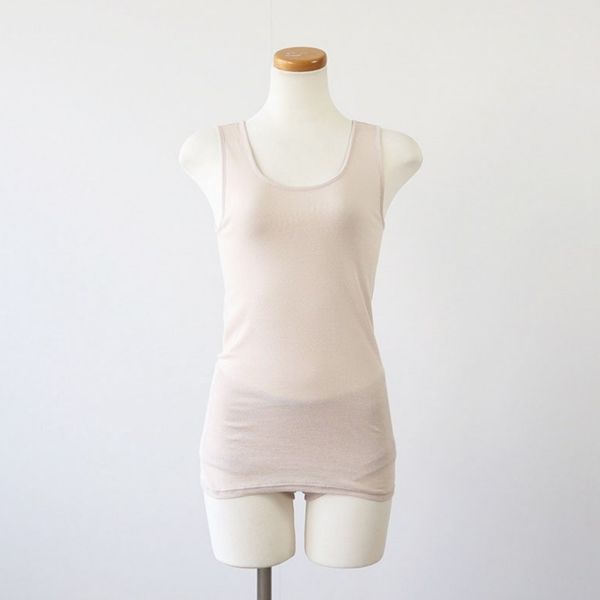 MALYNE SILK/肌側シルク100%インナー エアリータンクトップ