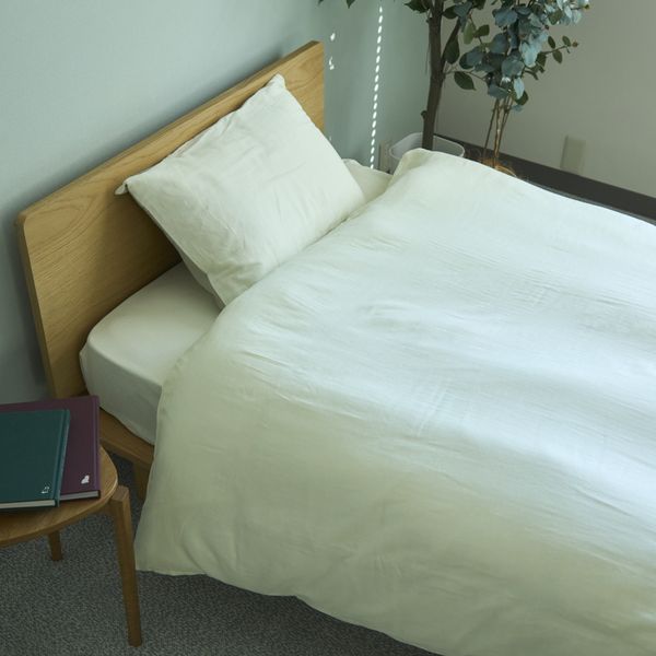 掛け替え簡単な布団カバー ふたえ和晒ガーゼ ダブル