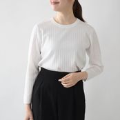 lelill/ハイテクワイドリブニット