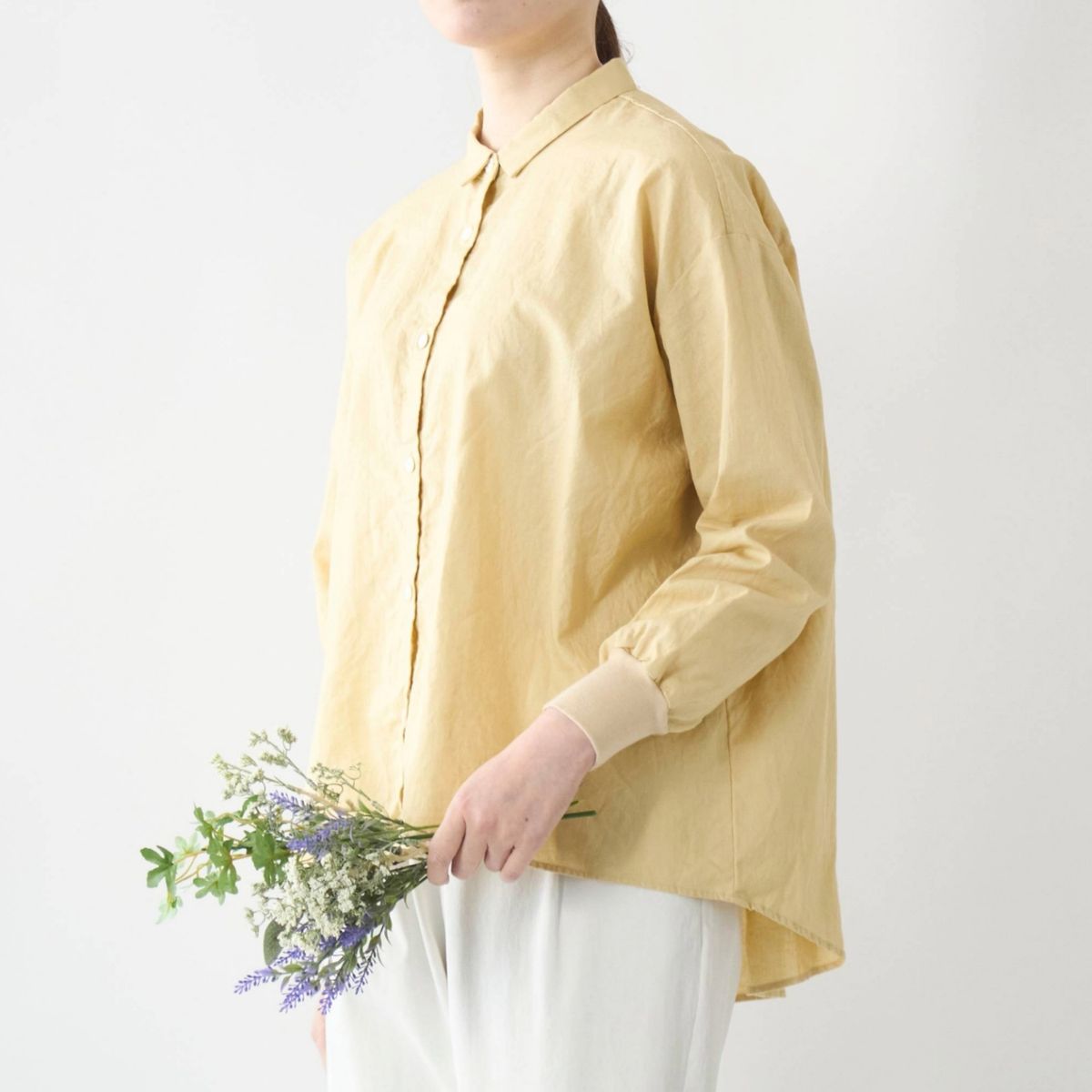 motone/コットンリネンベーシックシャツ