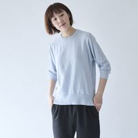 Kilka/冷んやり＆においを防ぐ、洗えるコットン7分袖ニット