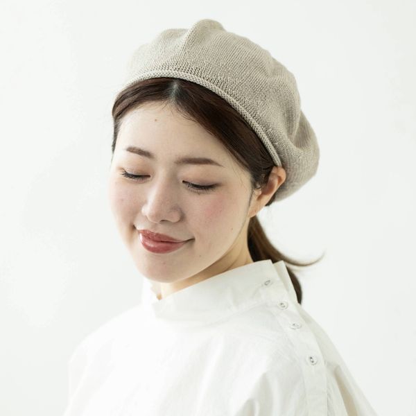 NAMIKI chapelière/コットンヤーンニットベレー帽 -かぶるだけでサマに