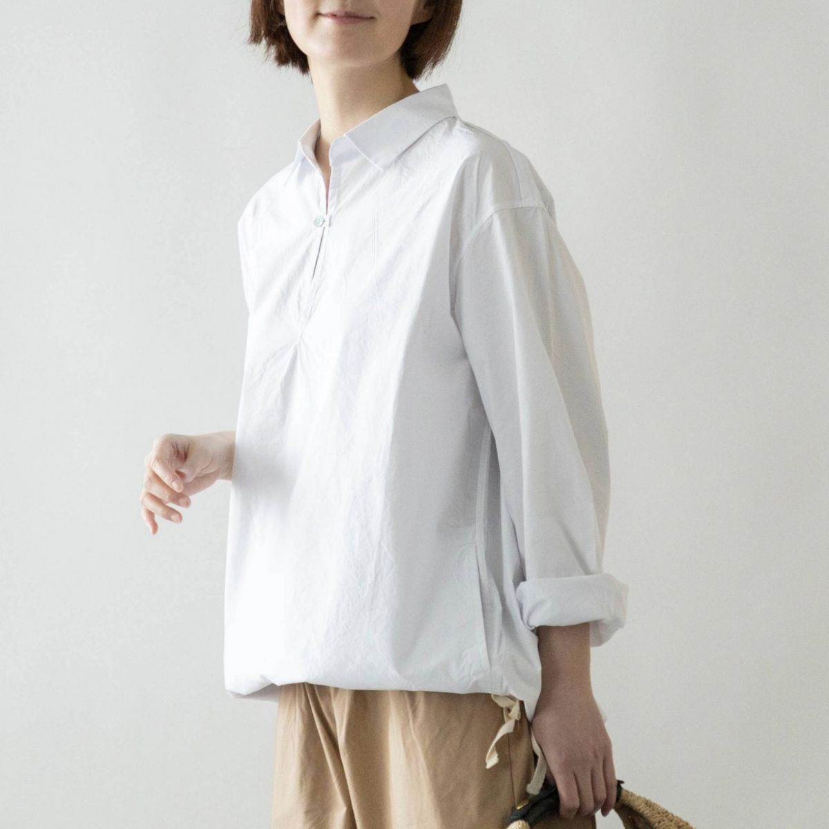 vent blanc/タイプライタースキッパ―シャツ