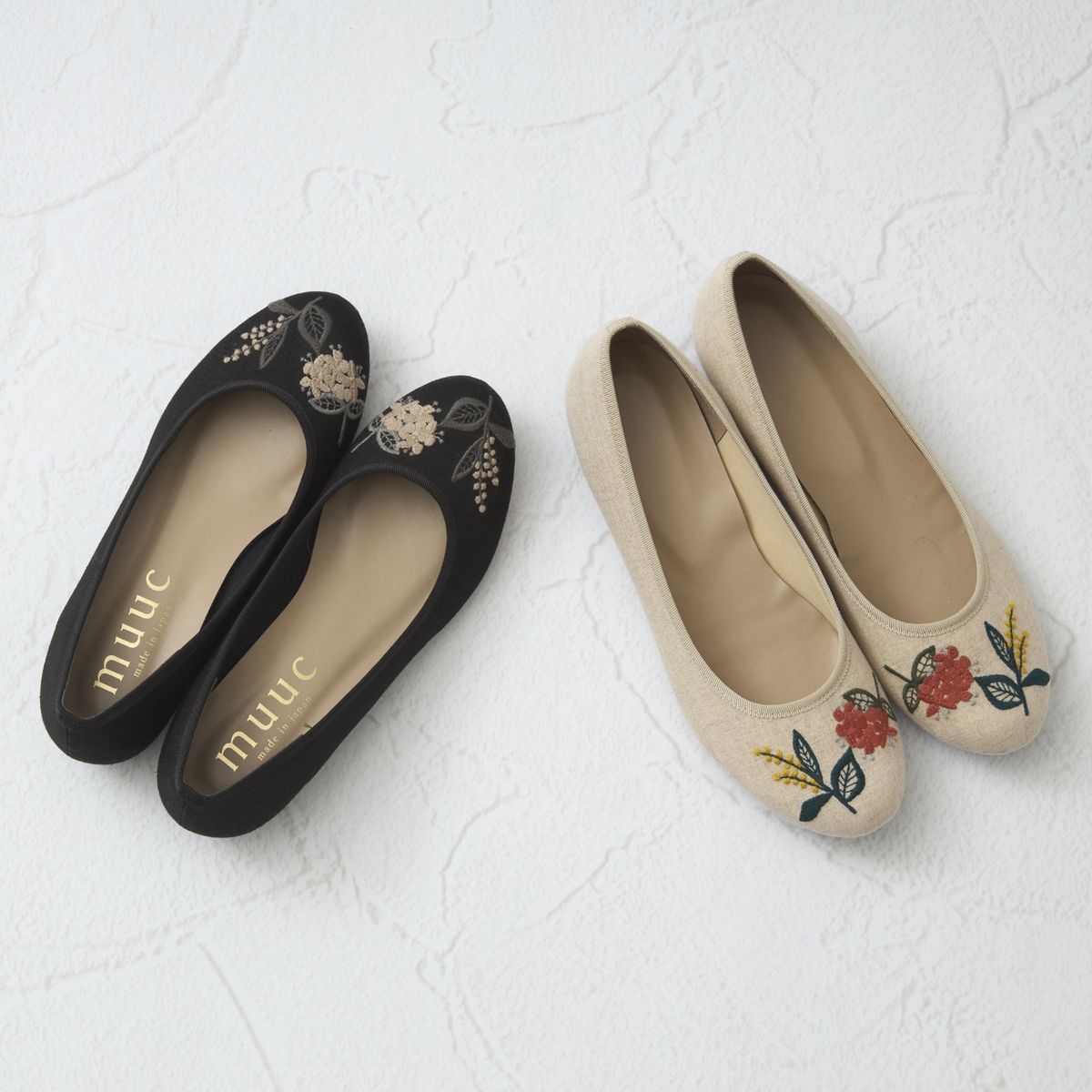 muuc/小花刺繍の靴