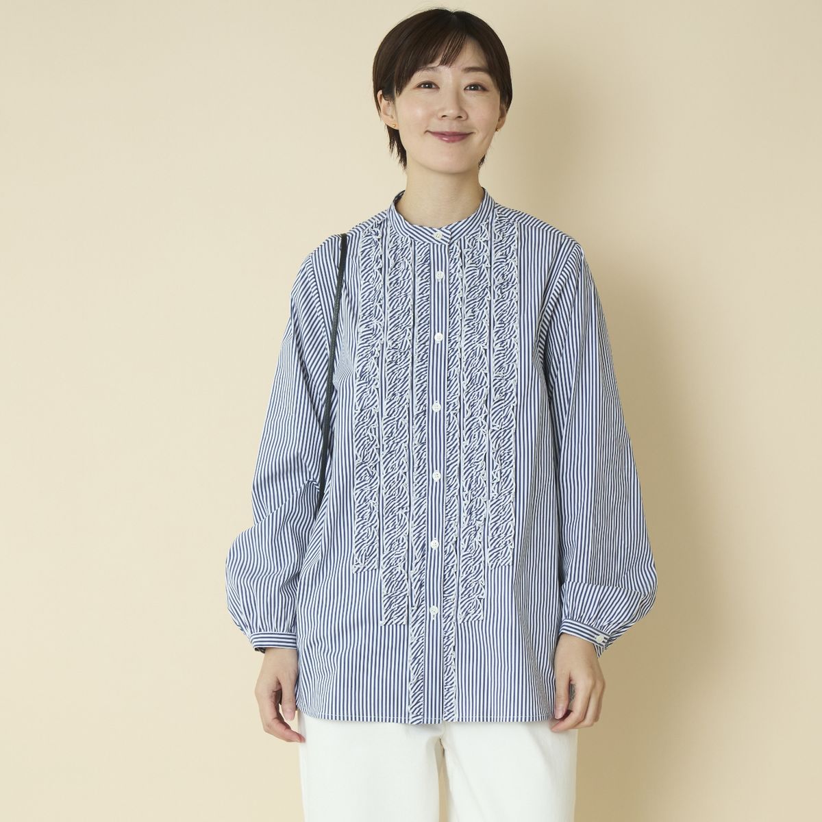 denicher/フロントフリルブラウス