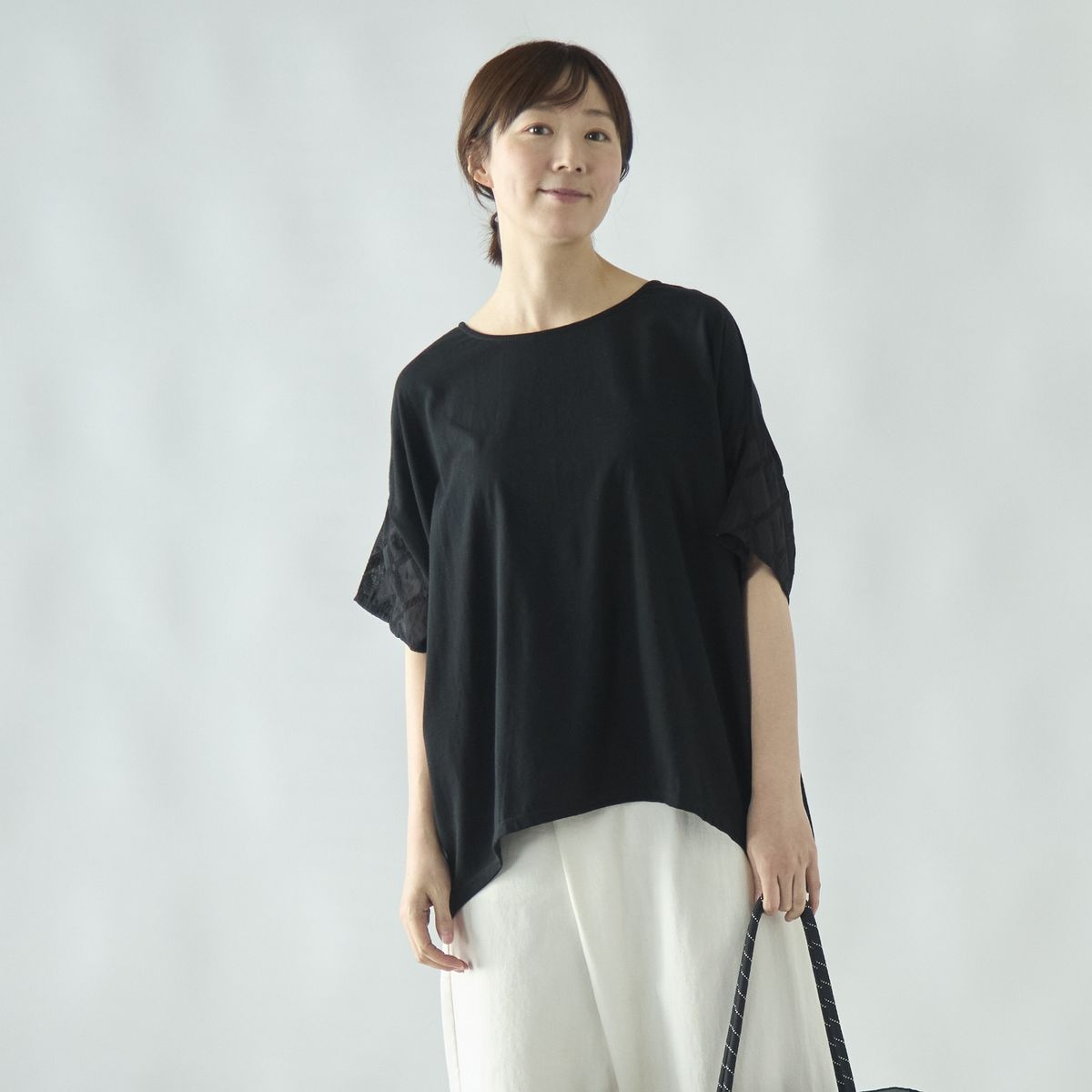 denicher/袖レースドルマンカットソー