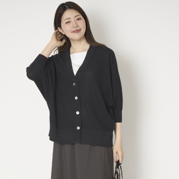 DRESS HERSELF/シルクコットンシアーカーディガン -シルクコットン素材